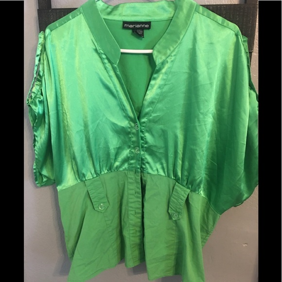 marianne Tops - Marianne Green Blouse